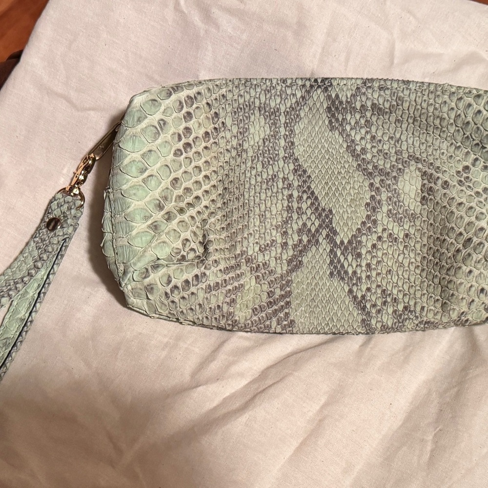 Satchel Mint Chocolate Chip Python Teddy Wrislet … - image 1